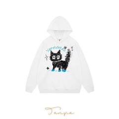 Mint Miaow 25秋季新品美式可爱猫咪元素设计连帽卫衣