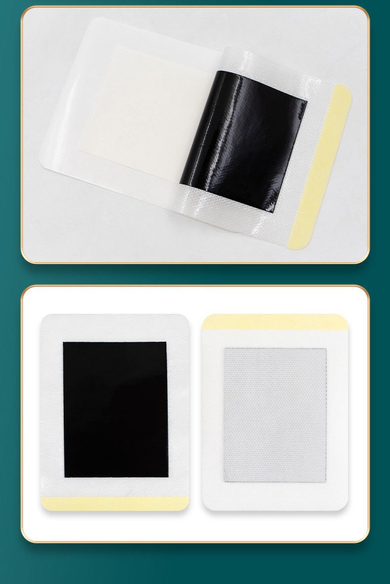 Lao Hei Gao Black Herbal Plaster Neck Shoulder Waist Leg Joint Patch Non Woven Heat Compress in use
