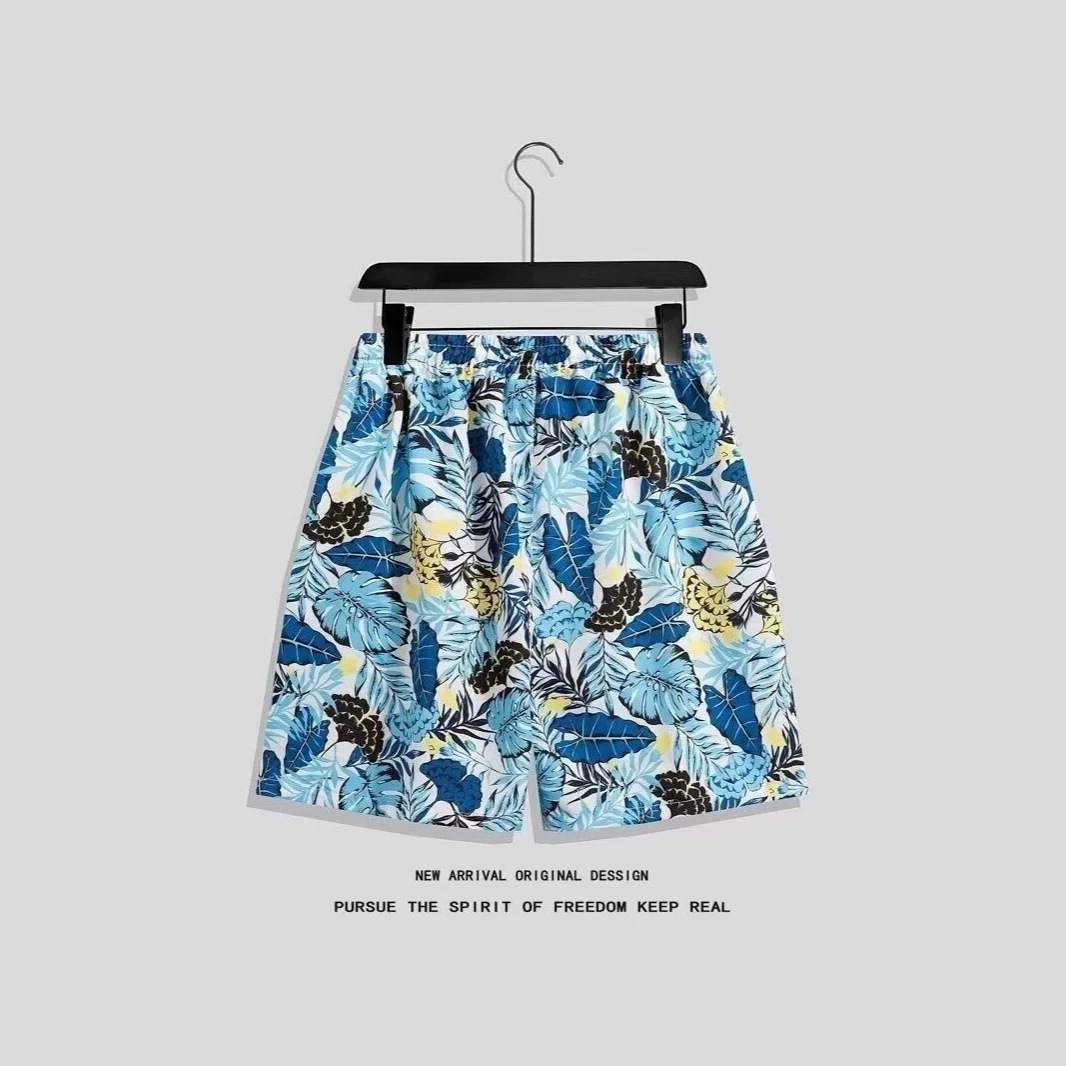 Quick-drying, thin, sporty beach shorts for men, summer surfing, trendy and cool, Instagram-worthy five-point athletic pants