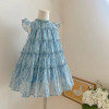 Dress with sleeves, summer clothing, girl's skirt girl's, small princess costume, A-line, children's clothing