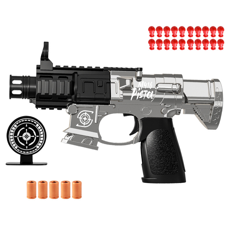 Niños mini M416 descomprimido plegable cool puede disparar simulación pistola de lanzamiento novedad juguetes colgantes al por mayor image 6