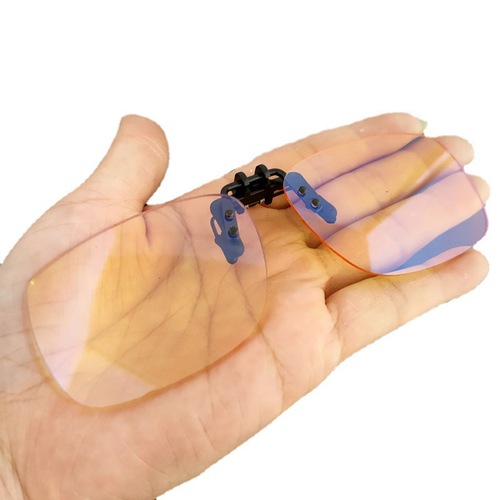 Night driving glasses with flip-up clip for men and women, foldable clip-on night driving glasses, optional clip.