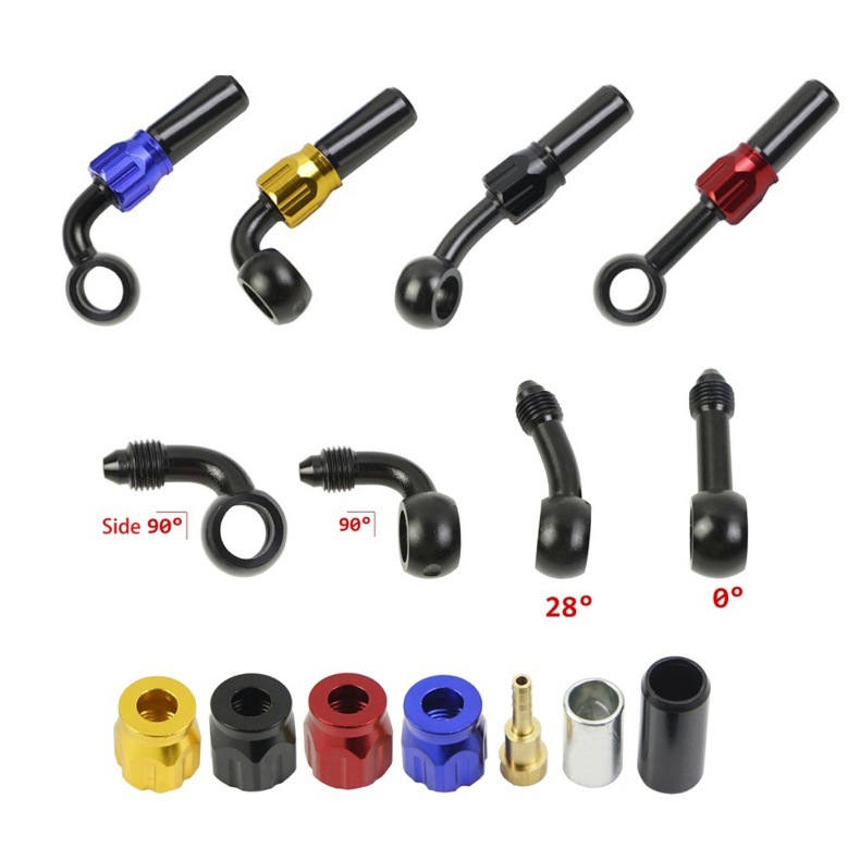 Motorcycle Cnc Oil Pipe Connector M10 Aluminum Alloy An3 Hydraulic Brake System Modification Accessories Electric Motorcycle An3 Connector