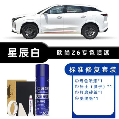 Changan Oshan Z6 Self-Spray Paint Interstellar Gray Quantum Gray Special Automotive Supplies Car Paint Scratch Repair Touch-Up Pen (Avtomobil boya qələmləri) - color-classification-star-white-standard-repair-send-soil-simple-tools