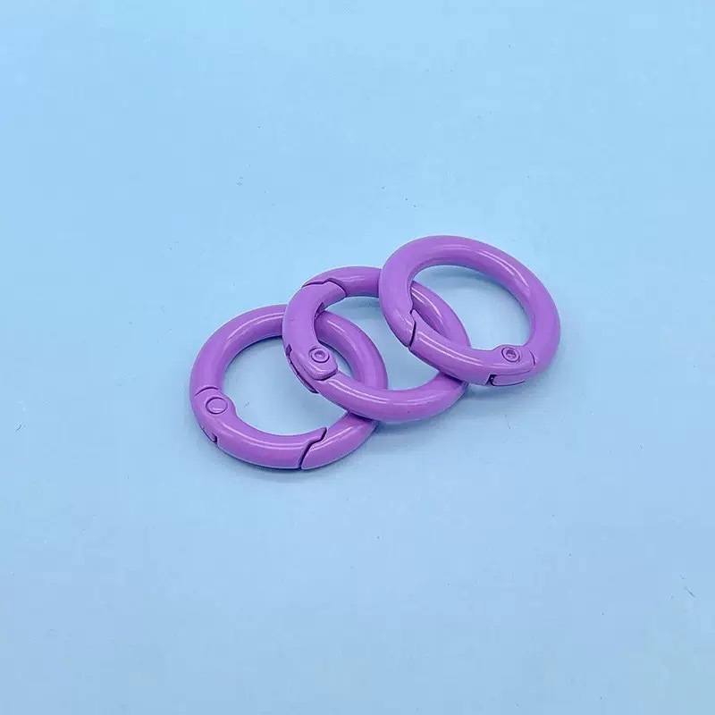 批发彩色烤漆弹簧圈 DIY饰品配件开口圆形钥匙圈 马卡龙色弹簧圈|undefined