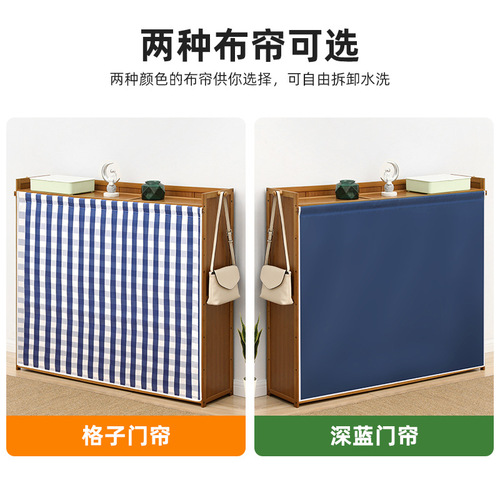 Dust-proof storage shoe cabinet home doorway wooden entrance cabinet solid wood flip bucket living room simple modern assembled shoe cabinet