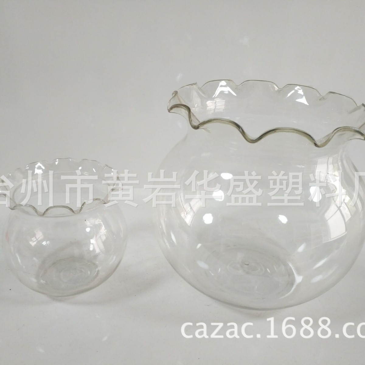 厂家供应塑料桶 透明广口瓶 花型塑料观赏圆形鱼缸塑料糖果包装罐