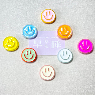 Color Transparent Smiley Refrigerator Stickers Creative Magnetic Stickers Black and White Board Magnetic Stickers Photo Message Board Fixed Magnetic Stickers