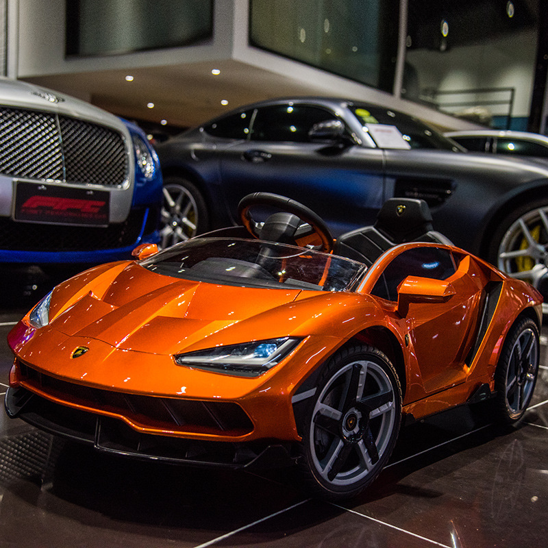 Coche eléctrico infantil con mando a distancia, 4 ruedas, asiento para niños, juguete educativo