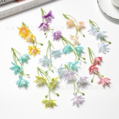 新作 3輪の造花蘭 DIY簪花 学士帽花輪 帽子花アクセサリー 材料 花飾り