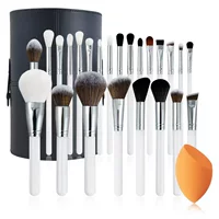 Трансграничные горячие продажи белые 24pcs кисти для макияжа горная шерсть розовый набор для макияжа кисти инструмент производитель оптом в наличии