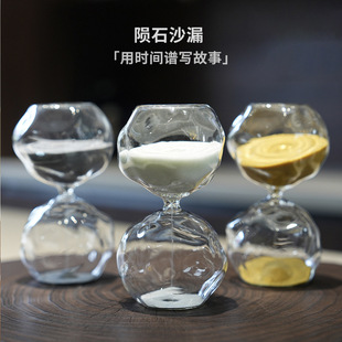 Nordic home shaped glass hourglass timer 30 minutes art hourglass creative gifts home decoration factory