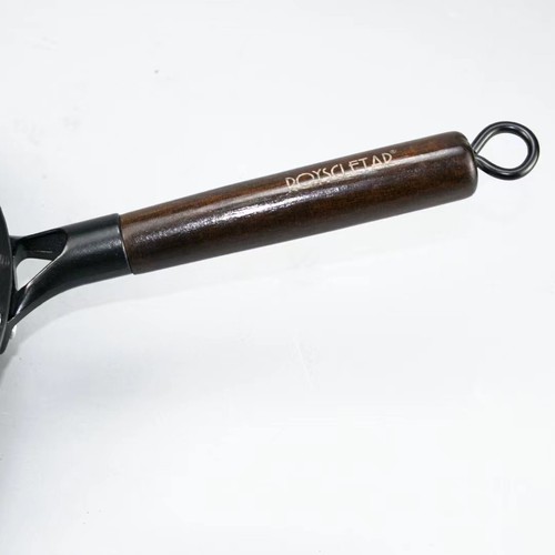 Japanese set iron frying pan 28cm core set iron uncoated smokeless pot handmade fish scale pattern household non-stick pan