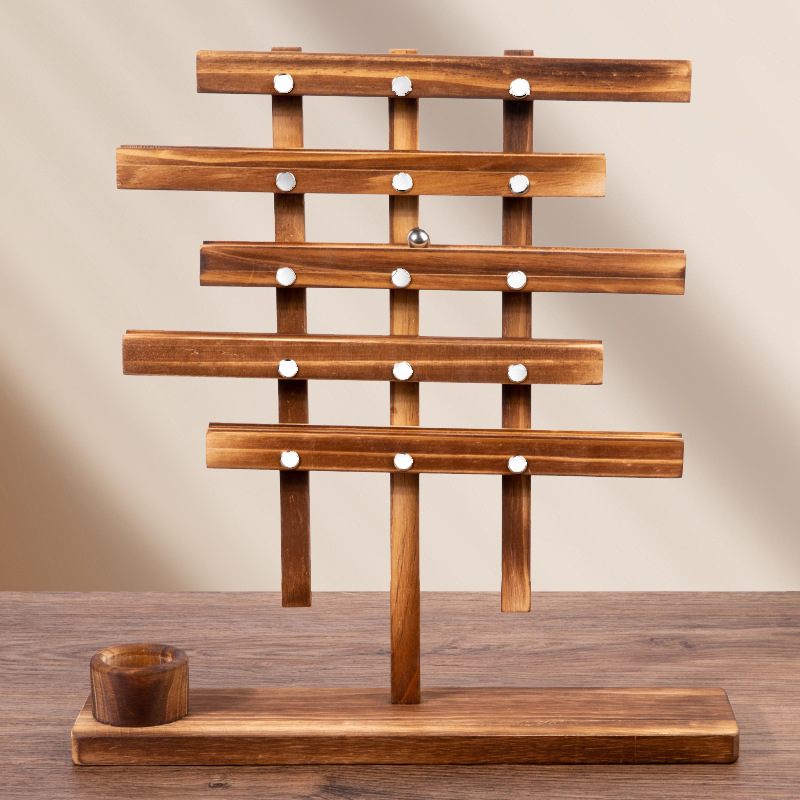 Juego de equilibrio de pelota de madera transfronteriza Descompresión para adultos Entrenamiento de coordinación mano-ojo para niños Juguetes educativos interactivos entre padres e hijos