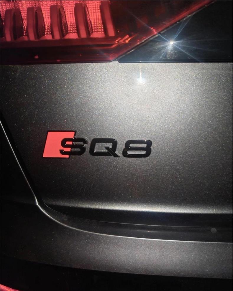Audi S8 SQ8 body side emblem sticker, ABS black finish, decorative sticker, black modified lettering