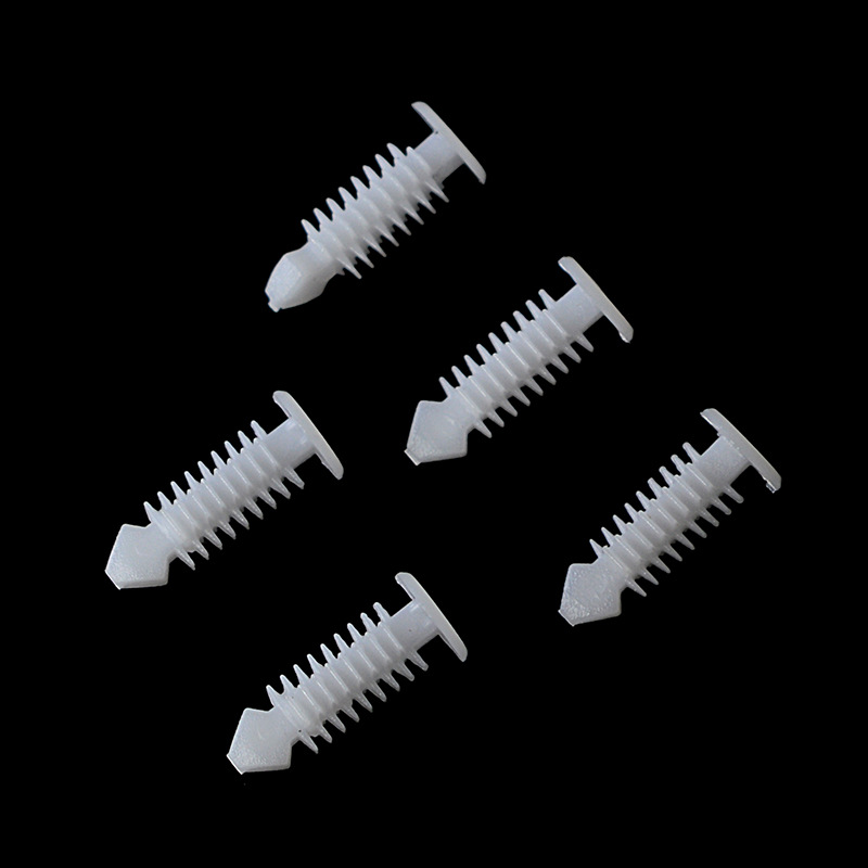 Muebles papelería remache diente plano blanco púas hebilla en forma de árbol remache nylon signo agujero bloqueo hebilla clip A23