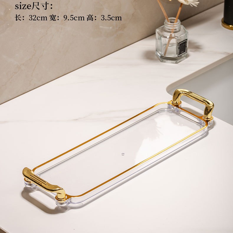 Gold edge transparent 3 grid