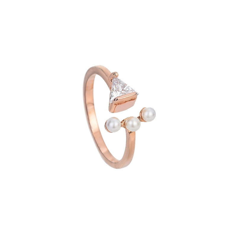 Маленькое органическое кольцо от Pearl, регулируемое украшение, аксессуар, образец серебро 925, простой и элегантный дизайн, на указательный палец