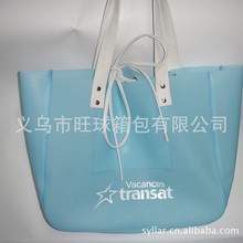 供应YOKA时尚新款果冻胶购物袋，PVC手提购物袋