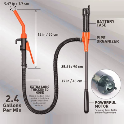 battery-powered oil suction pipe — Kempinq və səyahət