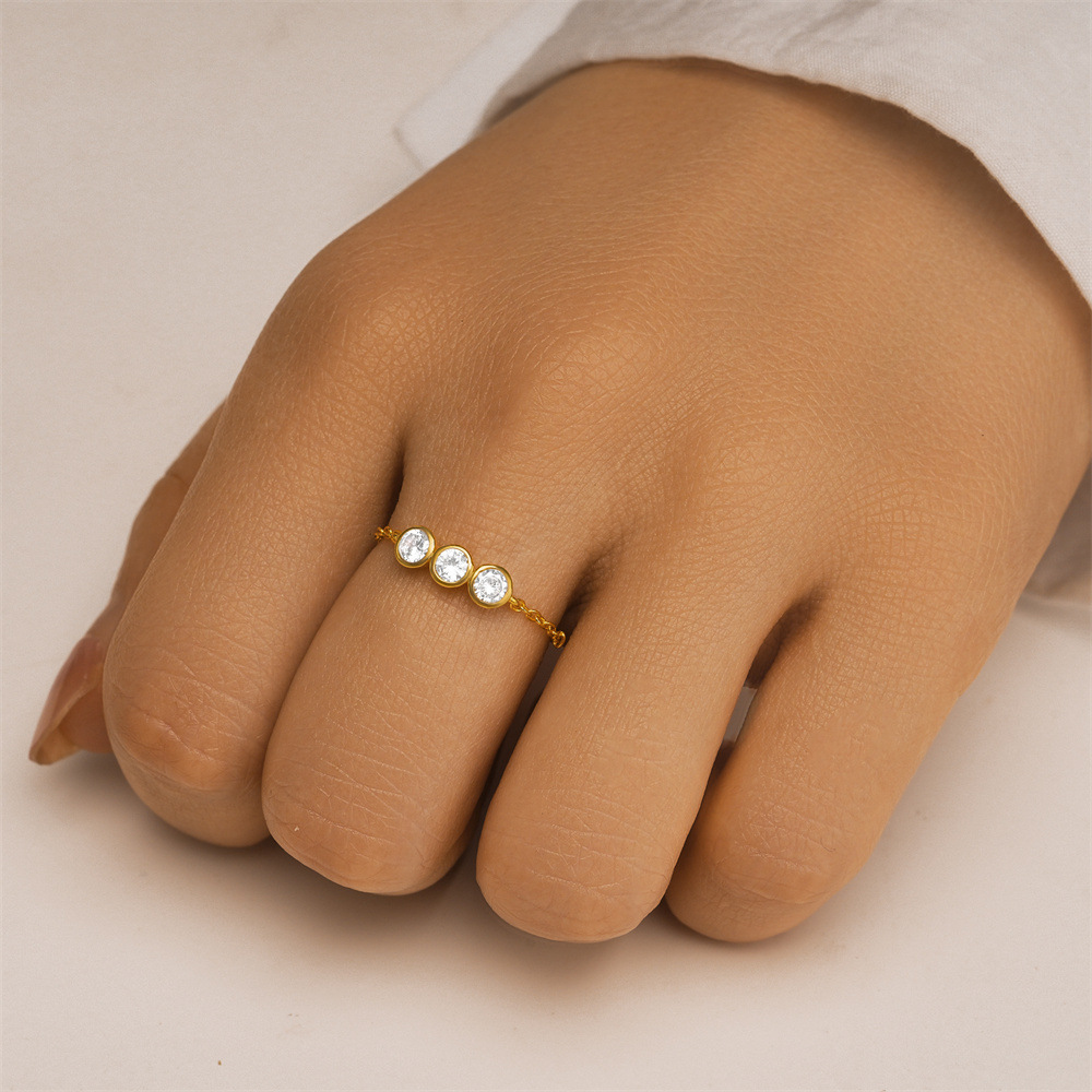 2g Weight Zircon Inlay Material Rings Classification Adjustable Ring Size 1 Piece Quantity Daily Occasion 925 Sterling Silver Material Geometric Pattern All Seasons Season Women's Gender Plating, Inlay Design IG Style Style 925 Sterling Silver Zircon Geometric Rings 925 Sterling Silver Rings 13