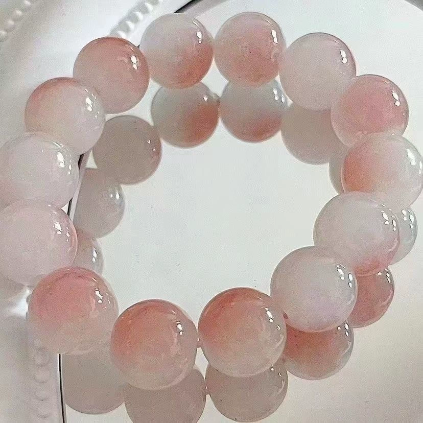 Bodhi rosary white jade for beloved, round beads, bracelet, gradient, wholesale