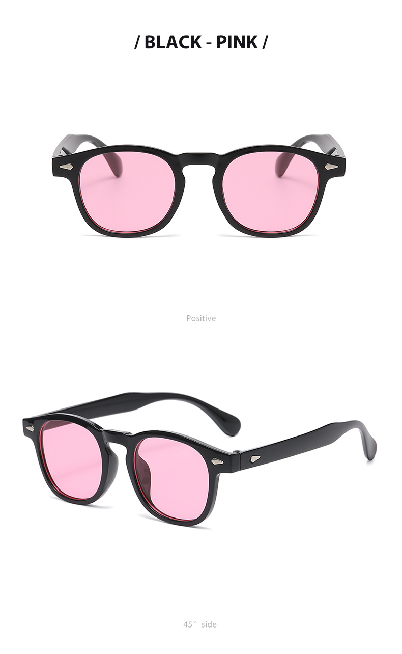 New European And American Retro Round Frame Rice Nail Sunglasses For Men Popular Sunglasses Trendy UV Resistant Sunglasses_voghion.com
