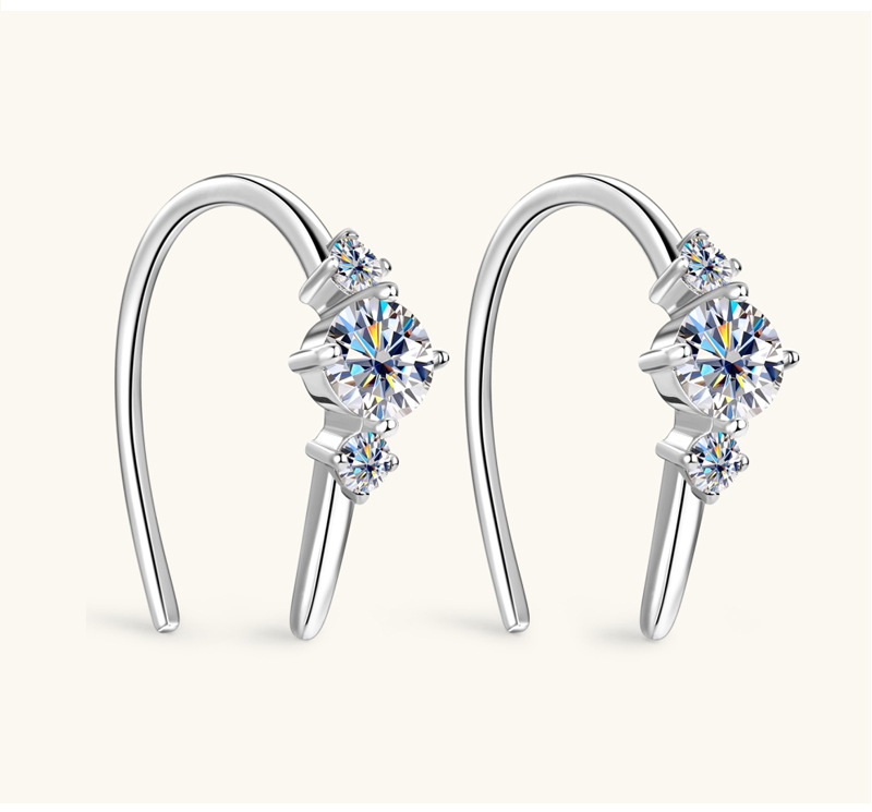 Pendientes de Diamantes Mosanj Blancos