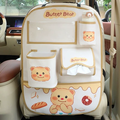 Rack Anti-Wear Anti-Dirt Mat, Chair back anti-kick pad - butter-bear-6-in-1-multifunctional-anti-kick-storage-bag-comes-with-waterproof-inner-tube-garbage-bag