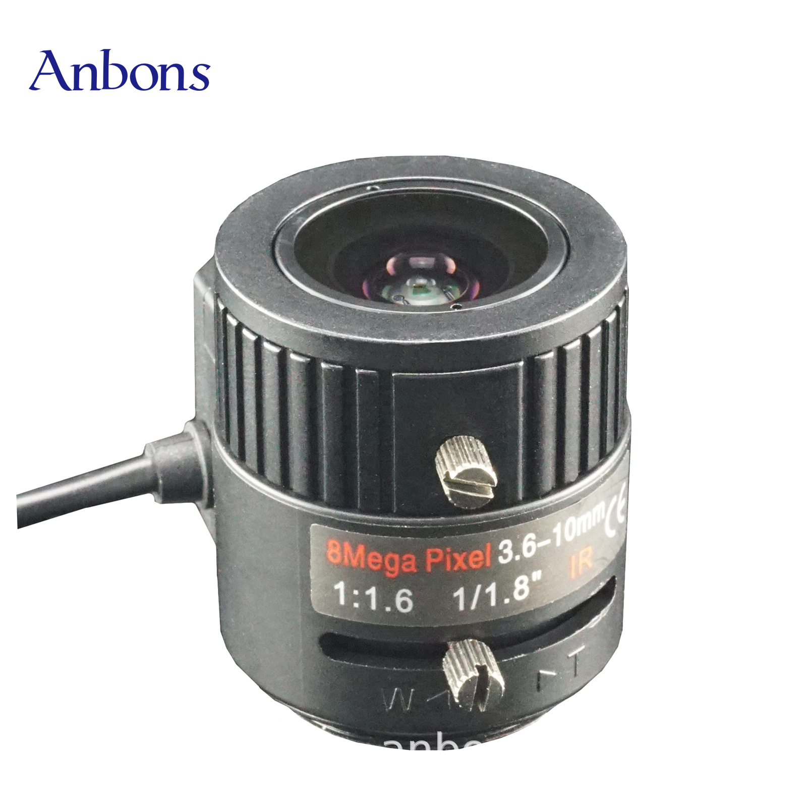 安邦盛镜头1/1.8”3.6-10mm自动光圈镜头F1.6手动镜头红外8MP镜头