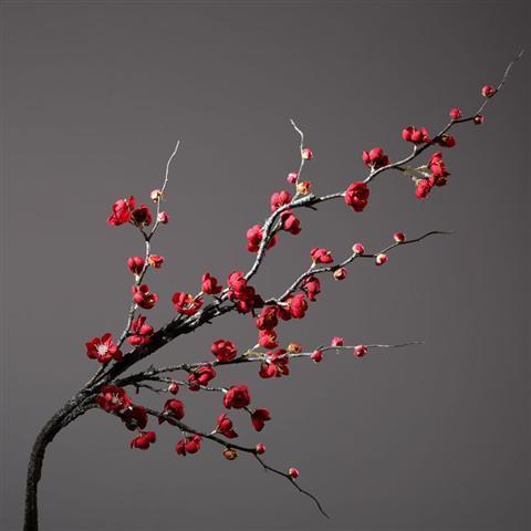 中式梅花腊梅花枝假花仿真花家居客厅电视柜装饰品摆件干花盆景|undefined