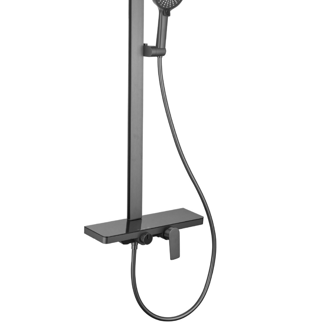 La versión insignia de la pantalla digital contra la pared, la nueva luz ambiental de la cintura trasera, el conjunto de ducha de ducha de almacenamiento de teclas de piano, el conjunto completo de cobre