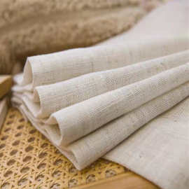 复古十字麻纱 亚麻窗帘窗纱 半遮光纱帘 跨境代发 速卖通 亚马逊