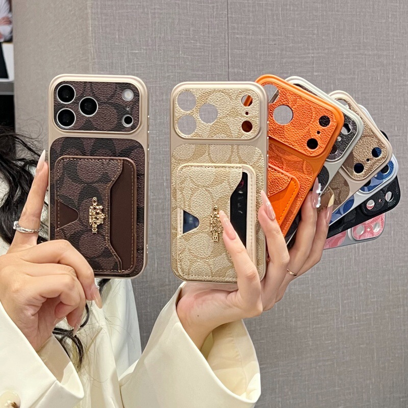 17 Suitable for iPhone 18 Pro, trendy V-neck color-blocking single card slot case for Apple 16, 15 anti-drop, 14 protection, 13