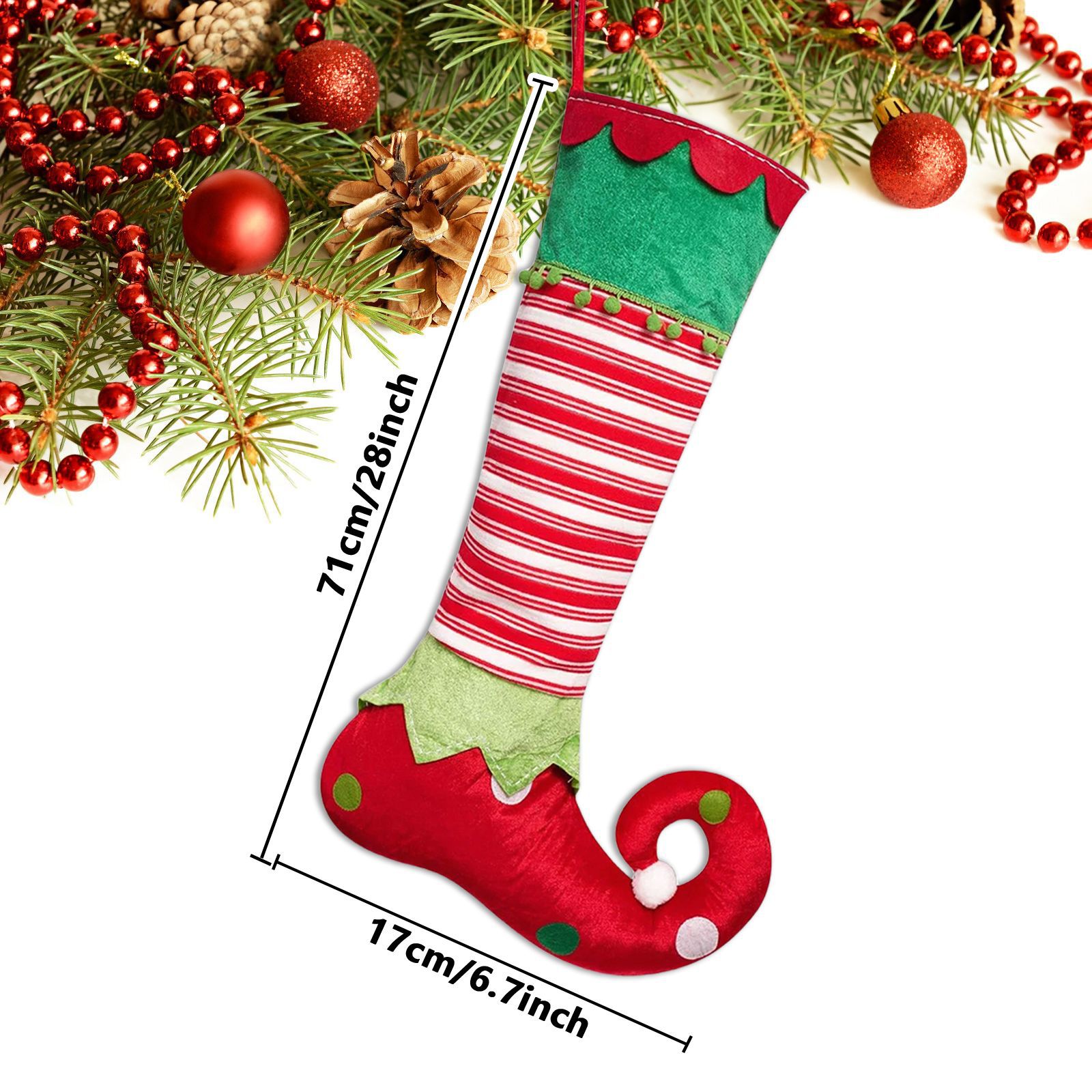 Nuevos productos transfronterizos calcetines de Navidad decoraciones bolsas de regalo grandes bolsas de dulces de forma de genio colgantes atmósfera festiva