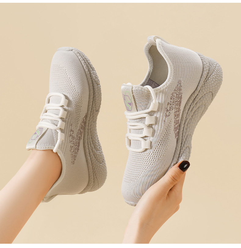 Giày sneaker nữ lưới thoáng khí chạy bộ nhẹ êm chống sốc mùa xuân hè 2025 — DH 98012 đen đỏ, DH 98021 đen trắng, LJ 69319 màu đen, JST 7036m đỏ chi tiết 7