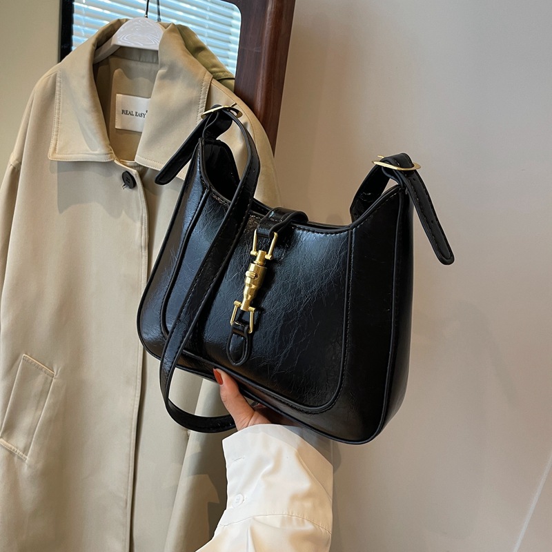 Bolso de moda bolsa axila 2023 otoño moda nuevo color sólido simple hombro bolso de las mujeres bolsa de mensajero portátil