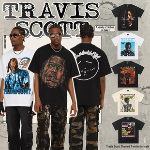 2025�����¿�Travis Scott�ذ�����T����ʽ�͹ż����p��ӡ��