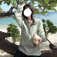 マウンテングリーン日焼け止め服女性のための 2025 新しい抗 UV 日焼け止め服ジャケット夏の海辺の登山服