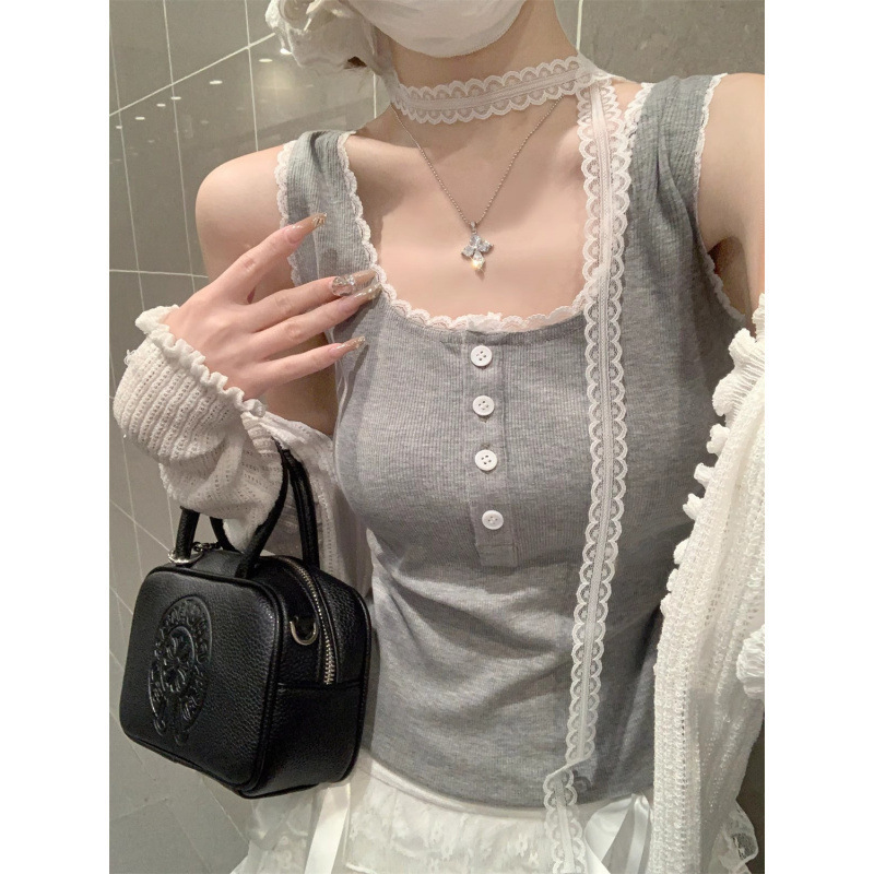 Lace spring summer base tank top