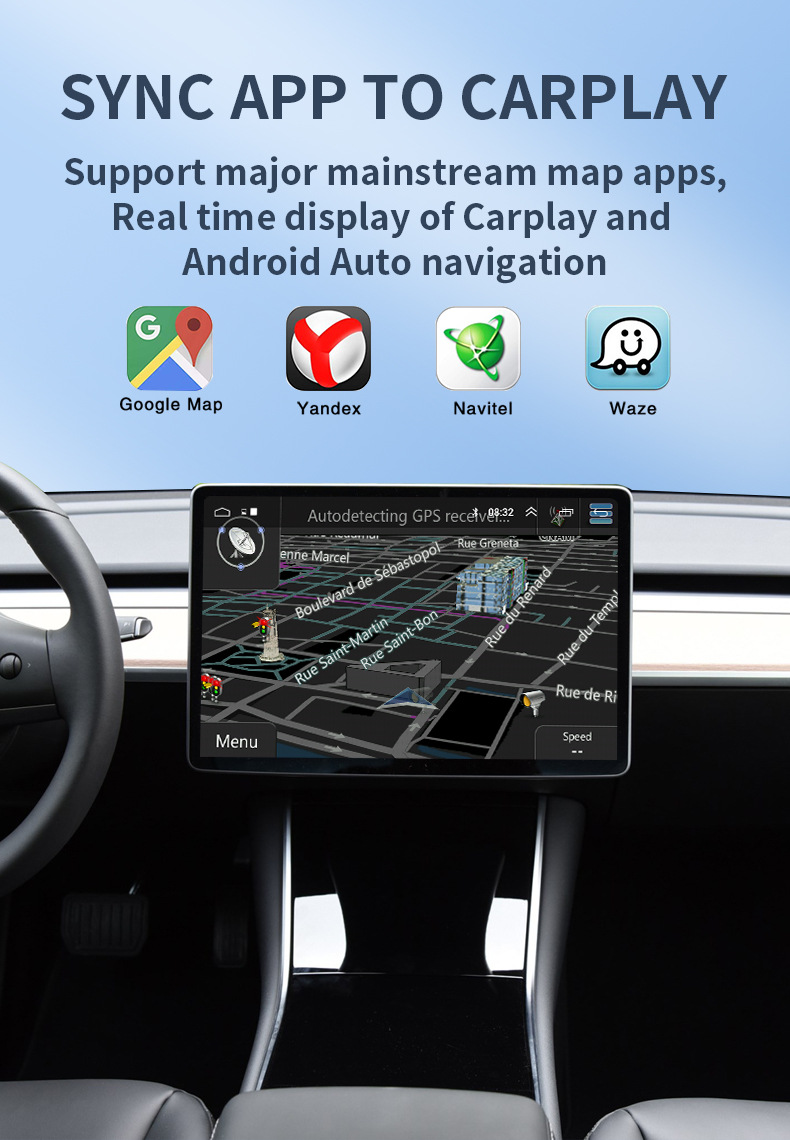 Suitable for Tesla Model 3 Y Android Box Tesla Wireless Carplay Youtube Video Playback