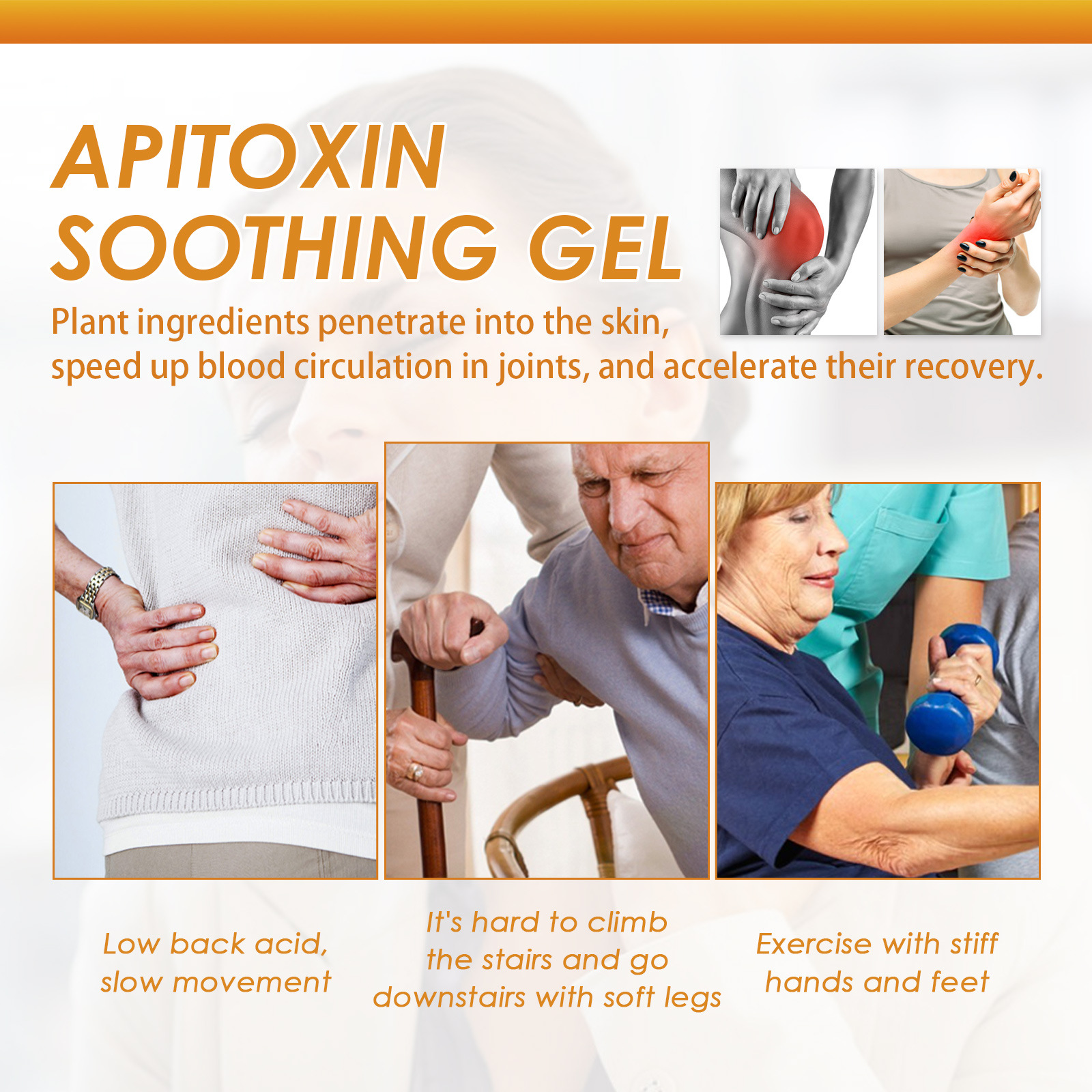 EELHOE Riparazione per alleviare il polso, il ginocchio, la zona lombare, l'articolazione del collo della spalla e il gel dal dolore_voghion.com
