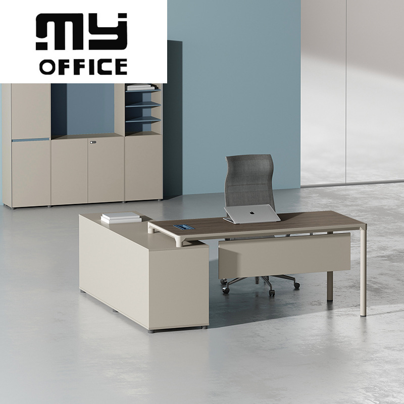 Foshan Office Furniture Fashion Manager Table Single Office Table Chair Combination Light Luxury Boss Table Simple Modern Foshan Office Furniture Fashion Manager Table Single Office Table Chair Combination Light Luxury Boss Table Simple Modern