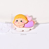 Resin, cute accessory, cream hairgrip with accessories, handmade