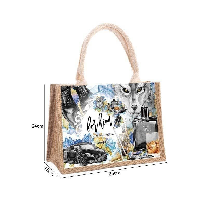 Luna llena, regalo de mano, banquete de bebés, regalo de aniversario, banquete de 100 días, niños, princesas, conduciendo a la casa, bolsa de lino.