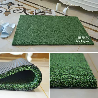 Avtomobil döşəmə paspasları — mat, can be cut to size - black-green-22mm-extra-thick-40cm60cm-two-pieces