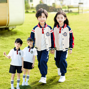 Primary school student class uniform jacket three-piece set autumn and winter thickened kindergarten Garden clothes spring and autumn school uniform first grade suit