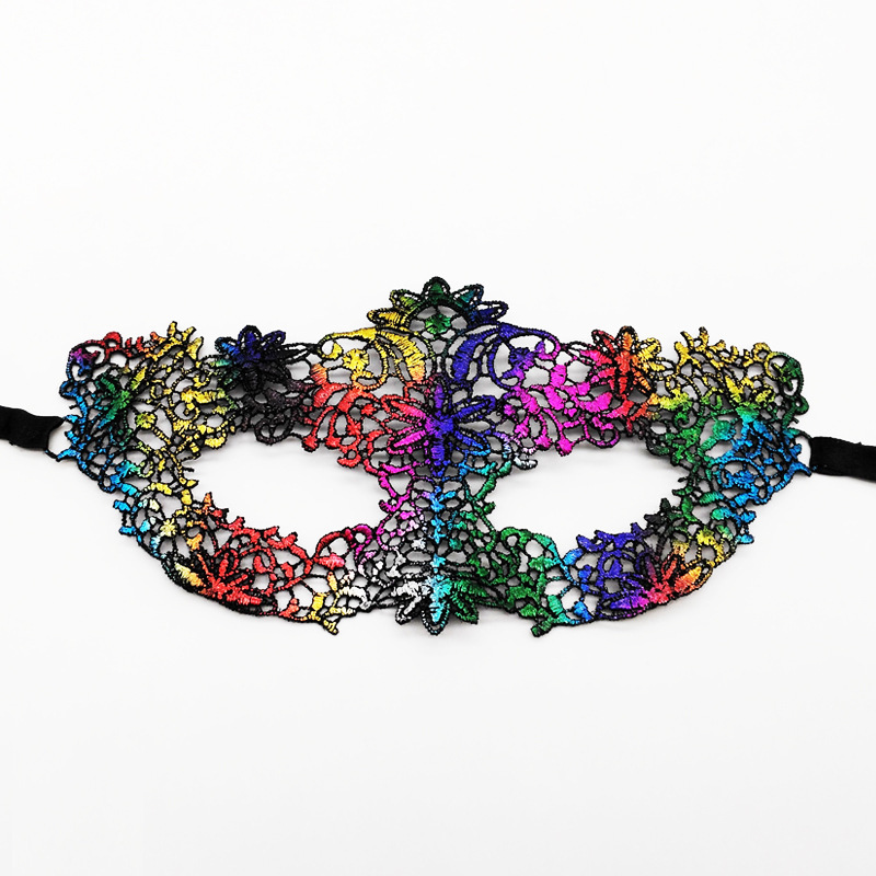 Máscaras de encaje transfronterizas, máscaras de encaje de fiestas de Halloween, máscaras de ojos especiales para carnaval de Halloween