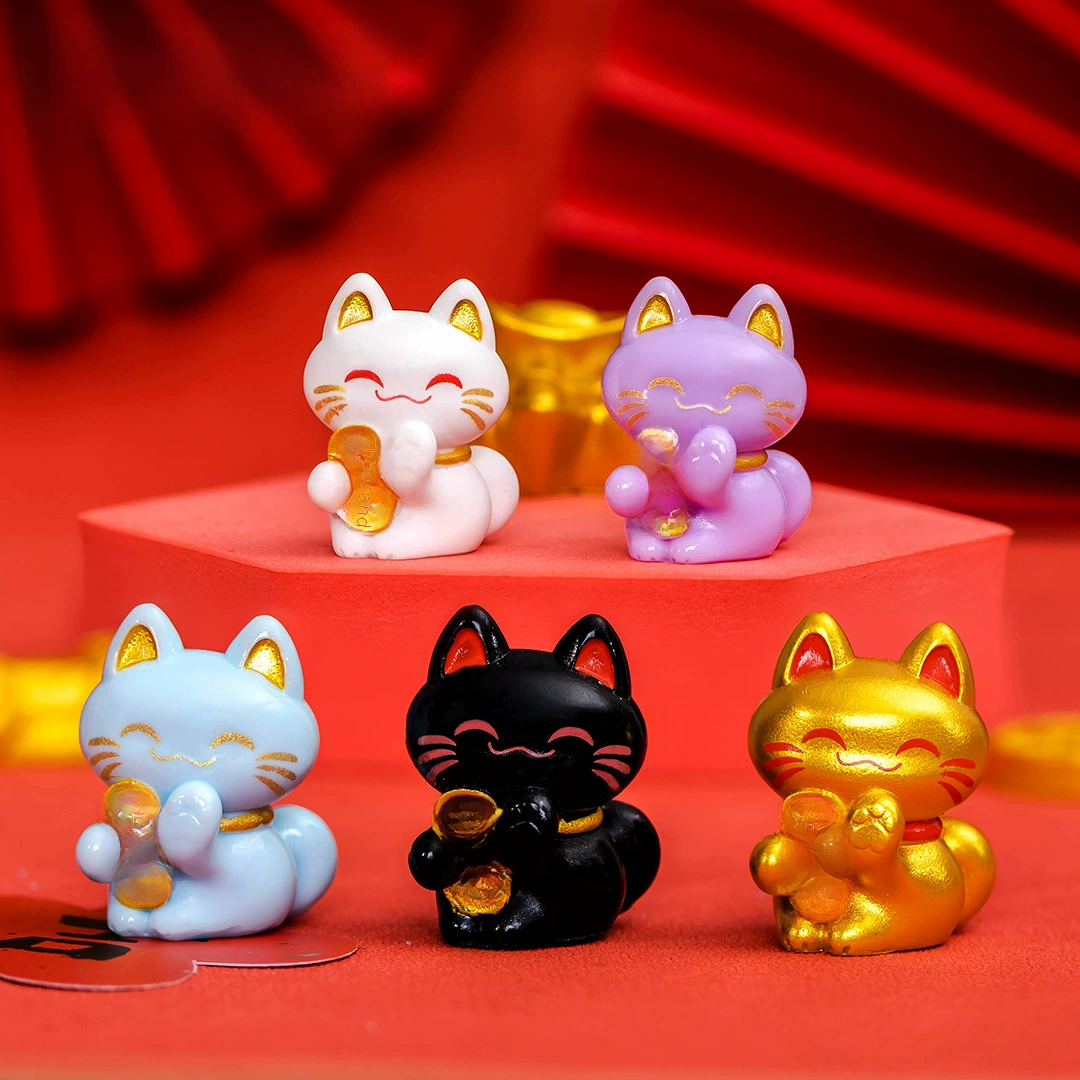 Creative cute doll, decorations with accessories, table accessory, micro landscape, for luck, cat, DIY decoration