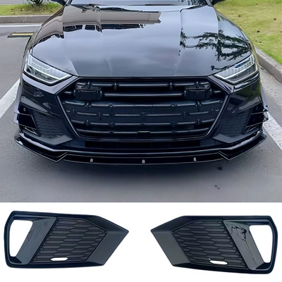 19-26 models suitable for Audi A7/A7l upgrade and modification: fog light frame, wind deflector, fender trim, front grille, and honeycomb design
